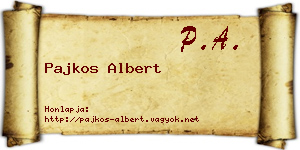 Pajkos Albert névjegykártya